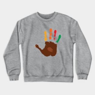 Thanskgiving Turkey Hand Print Crewneck Sweatshirt